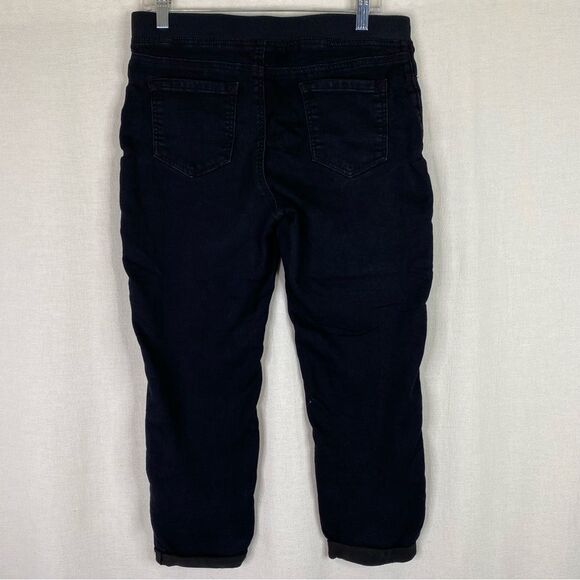 5/$25 No Boundaries Black Pull On Cropped Cuffed Hem Stretch Waistband L 11-13 - Picture 9 of 12